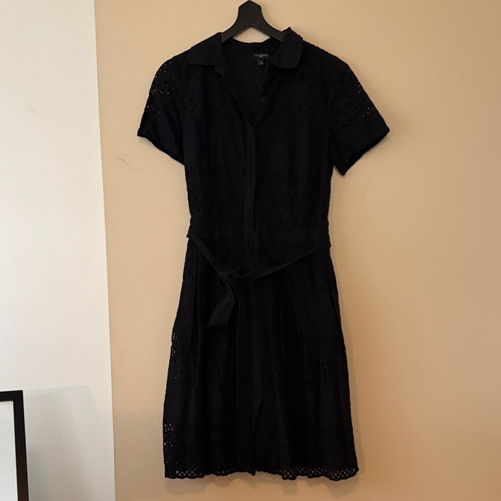 Talbots Black Eyelet dress